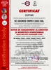 Geomed Impex 2002 - Certificat CERTIND al sistemului de management sanatate-securitate